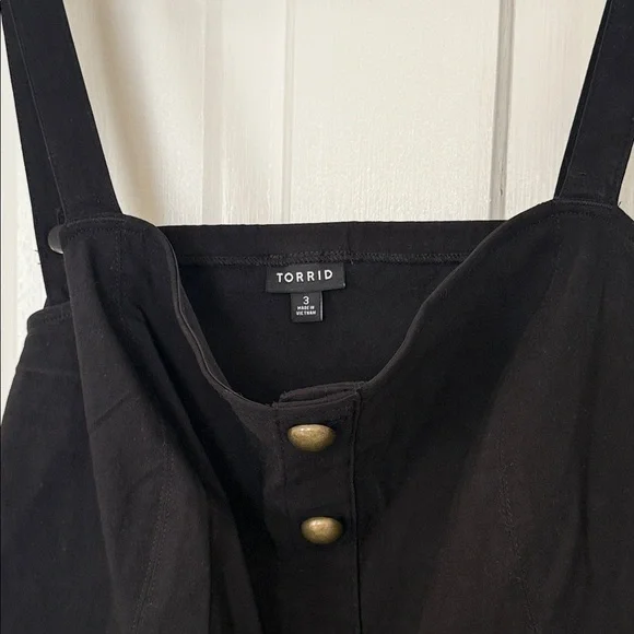 Torrid Black Button Front Bustier Sleeveless Peplum Top Plus Size 3x - Picture 3 of 6